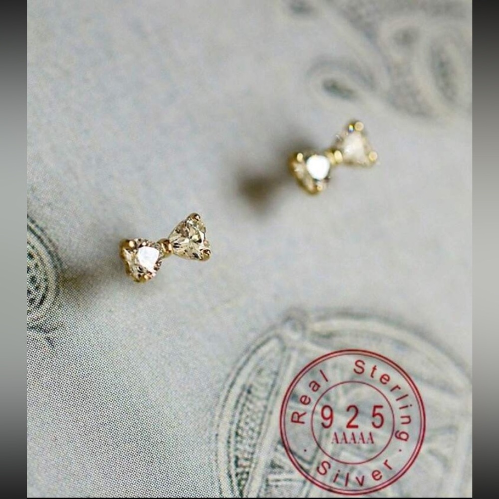 S925 Silver Plated 14K Gold Simple & Elegant earrings